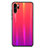 Silikon Schutzhülle Rahmen Tasche Hülle Spiegel Farbverlauf Regenbogen für Huawei P30 Pro New Edition Rot
