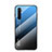 Silikon Schutzhülle Rahmen Tasche Hülle Spiegel Farbverlauf Regenbogen für Realme 6s Blau