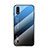Silikon Schutzhülle Rahmen Tasche Hülle Spiegel Farbverlauf Regenbogen für Samsung Galaxy A01 SM-A015 Blau