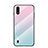 Silikon Schutzhülle Rahmen Tasche Hülle Spiegel Farbverlauf Regenbogen für Samsung Galaxy A01 SM-A015 Hellblau