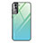 Silikon Schutzhülle Rahmen Tasche Hülle Spiegel Farbverlauf Regenbogen für Samsung Galaxy S23 5G Minzgrün