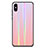 Silikon Schutzhülle Rahmen Tasche Hülle Spiegel Farbverlauf Regenbogen für Xiaomi Mi 8 Pro Global Version Rosa