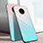 Silikon Schutzhülle Rahmen Tasche Hülle Spiegel Farbverlauf Regenbogen H01 für OnePlus 7T Cyan