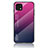 Silikon Schutzhülle Rahmen Tasche Hülle Spiegel Farbverlauf Regenbogen LS1 für Oppo A16K Pink