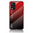 Silikon Schutzhülle Rahmen Tasche Hülle Spiegel Farbverlauf Regenbogen LS1 für Oppo A54 4G Rot