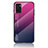 Silikon Schutzhülle Rahmen Tasche Hülle Spiegel Farbverlauf Regenbogen LS1 für Oppo A55S 5G Pink