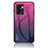 Silikon Schutzhülle Rahmen Tasche Hülle Spiegel Farbverlauf Regenbogen LS1 für Oppo A57 5G Pink