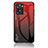 Silikon Schutzhülle Rahmen Tasche Hülle Spiegel Farbverlauf Regenbogen LS1 für Oppo A77 4G Rot
