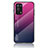 Silikon Schutzhülle Rahmen Tasche Hülle Spiegel Farbverlauf Regenbogen LS1 für Oppo A93 5G Pink