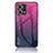 Silikon Schutzhülle Rahmen Tasche Hülle Spiegel Farbverlauf Regenbogen LS1 für Oppo F21 Pro 4G Pink