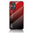 Silikon Schutzhülle Rahmen Tasche Hülle Spiegel Farbverlauf Regenbogen LS1 für Oppo F21 Pro 5G Rot