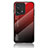 Silikon Schutzhülle Rahmen Tasche Hülle Spiegel Farbverlauf Regenbogen LS1 für Oppo Find X5 5G Rot