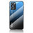 Silikon Schutzhülle Rahmen Tasche Hülle Spiegel Farbverlauf Regenbogen LS1 für Oppo Find X5 Lite 5G Blau