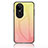 Silikon Schutzhülle Rahmen Tasche Hülle Spiegel Farbverlauf Regenbogen LS1 für Oppo Reno10 Pro 5G Gelb