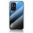 Silikon Schutzhülle Rahmen Tasche Hülle Spiegel Farbverlauf Regenbogen LS1 für Oppo Reno5 Z 5G Blau