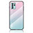 Silikon Schutzhülle Rahmen Tasche Hülle Spiegel Farbverlauf Regenbogen LS1 für Oppo Reno6 Z 5G Cyan