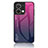 Silikon Schutzhülle Rahmen Tasche Hülle Spiegel Farbverlauf Regenbogen LS1 für Oppo Reno9 5G Pink