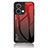 Silikon Schutzhülle Rahmen Tasche Hülle Spiegel Farbverlauf Regenbogen LS1 für Oppo Reno9 5G Rot