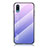 Silikon Schutzhülle Rahmen Tasche Hülle Spiegel Farbverlauf Regenbogen LS1 für Samsung Galaxy A02 Helles Lila