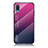 Silikon Schutzhülle Rahmen Tasche Hülle Spiegel Farbverlauf Regenbogen LS1 für Samsung Galaxy A02 Pink