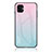 Silikon Schutzhülle Rahmen Tasche Hülle Spiegel Farbverlauf Regenbogen LS1 für Samsung Galaxy A04 4G Cyan