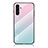 Silikon Schutzhülle Rahmen Tasche Hülle Spiegel Farbverlauf Regenbogen LS1 für Samsung Galaxy A04s Cyan