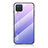 Silikon Schutzhülle Rahmen Tasche Hülle Spiegel Farbverlauf Regenbogen LS1 für Samsung Galaxy A12 Helles Lila