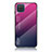 Silikon Schutzhülle Rahmen Tasche Hülle Spiegel Farbverlauf Regenbogen LS1 für Samsung Galaxy A12 Pink