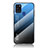 Silikon Schutzhülle Rahmen Tasche Hülle Spiegel Farbverlauf Regenbogen LS1 für Samsung Galaxy A21s Blau