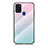Silikon Schutzhülle Rahmen Tasche Hülle Spiegel Farbverlauf Regenbogen LS1 für Samsung Galaxy A21s Cyan