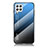 Silikon Schutzhülle Rahmen Tasche Hülle Spiegel Farbverlauf Regenbogen LS1 für Samsung Galaxy A22 4G Blau