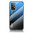 Silikon Schutzhülle Rahmen Tasche Hülle Spiegel Farbverlauf Regenbogen LS1 für Samsung Galaxy A52 5G Blau