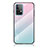 Silikon Schutzhülle Rahmen Tasche Hülle Spiegel Farbverlauf Regenbogen LS1 für Samsung Galaxy A52 5G Cyan