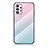 Silikon Schutzhülle Rahmen Tasche Hülle Spiegel Farbverlauf Regenbogen LS1 für Samsung Galaxy A53 5G Cyan