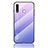 Silikon Schutzhülle Rahmen Tasche Hülle Spiegel Farbverlauf Regenbogen LS1 für Samsung Galaxy A70E Helles Lila