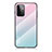 Silikon Schutzhülle Rahmen Tasche Hülle Spiegel Farbverlauf Regenbogen LS1 für Samsung Galaxy A72 5G Cyan