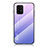 Silikon Schutzhülle Rahmen Tasche Hülle Spiegel Farbverlauf Regenbogen LS1 für Samsung Galaxy A91 Helles Lila