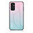 Silikon Schutzhülle Rahmen Tasche Hülle Spiegel Farbverlauf Regenbogen LS1 für Samsung Galaxy F13 4G Cyan