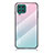 Silikon Schutzhülle Rahmen Tasche Hülle Spiegel Farbverlauf Regenbogen LS1 für Samsung Galaxy F62 5G Cyan