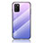 Silikon Schutzhülle Rahmen Tasche Hülle Spiegel Farbverlauf Regenbogen LS1 für Samsung Galaxy M02s Helles Lila