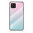 Silikon Schutzhülle Rahmen Tasche Hülle Spiegel Farbverlauf Regenbogen LS1 für Samsung Galaxy M42 5G Cyan