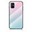 Silikon Schutzhülle Rahmen Tasche Hülle Spiegel Farbverlauf Regenbogen LS1 für Samsung Galaxy M51 Cyan
