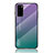Silikon Schutzhülle Rahmen Tasche Hülle Spiegel Farbverlauf Regenbogen LS1 für Samsung Galaxy S20 Plusfarbig