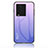 Silikon Schutzhülle Rahmen Tasche Hülle Spiegel Farbverlauf Regenbogen LS1 für Vivo iQOO Neo7 5G Helles Lila