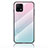 Silikon Schutzhülle Rahmen Tasche Hülle Spiegel Farbverlauf Regenbogen LS1 für Vivo iQOO U3 5G Cyan