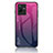 Silikon Schutzhülle Rahmen Tasche Hülle Spiegel Farbverlauf Regenbogen LS1 für Vivo iQOO Z6x Pink