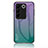 Silikon Schutzhülle Rahmen Tasche Hülle Spiegel Farbverlauf Regenbogen LS1 für Vivo V27 5G Plusfarbig