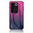 Silikon Schutzhülle Rahmen Tasche Hülle Spiegel Farbverlauf Regenbogen LS1 für Vivo V27 Pro 5G Pink