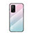 Silikon Schutzhülle Rahmen Tasche Hülle Spiegel Farbverlauf Regenbogen LS1 für Xiaomi Mi 10T 5G Cyan