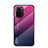 Silikon Schutzhülle Rahmen Tasche Hülle Spiegel Farbverlauf Regenbogen LS1 für Xiaomi Poco F3 5G Pink
